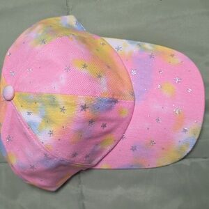 Vibrant Tie-Dye Cap with Star Accents